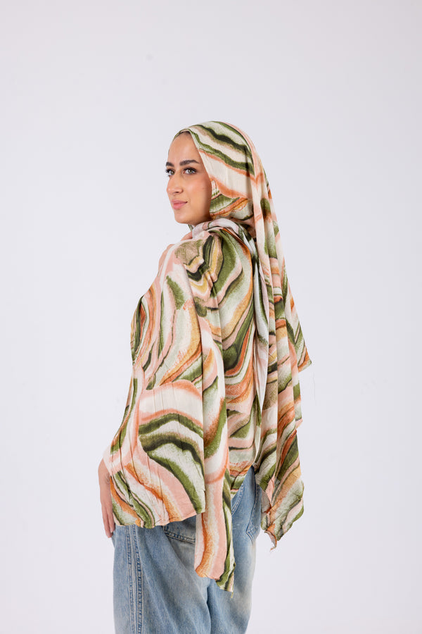 Olive Waves - Modal Printed
