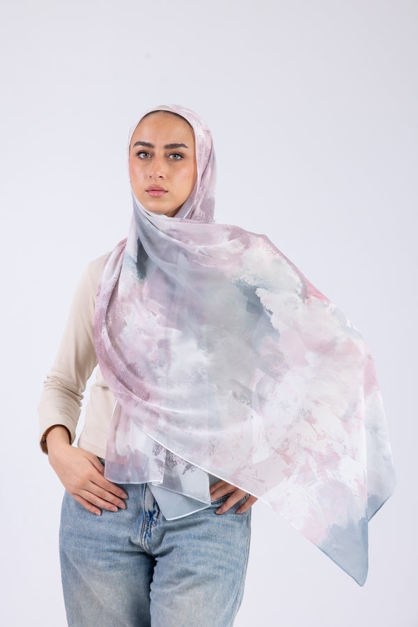 Pastel Mist - Chiffon Printed