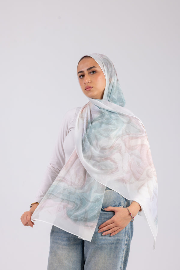 Sea Mist - Chiffon Printed