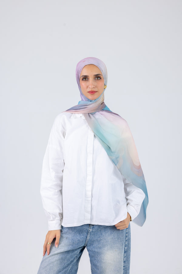 Blue Serenity - Chiffon Printed