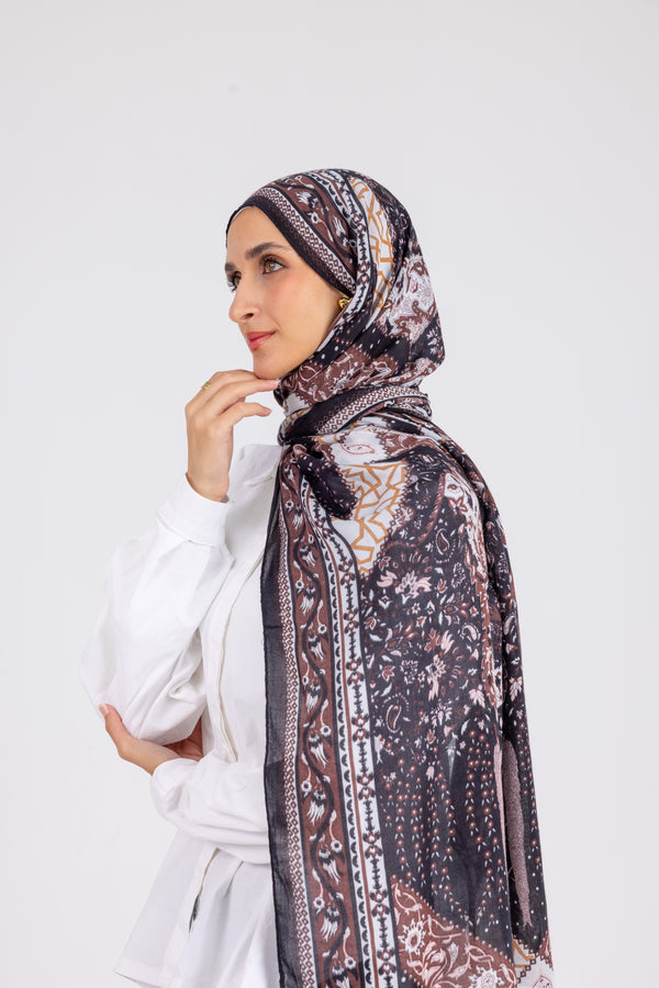 Brown Paisley - Modal Printed