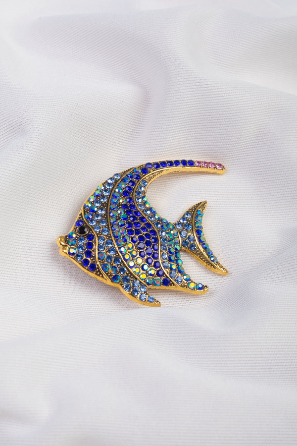 Sapphire Fish - Brooch