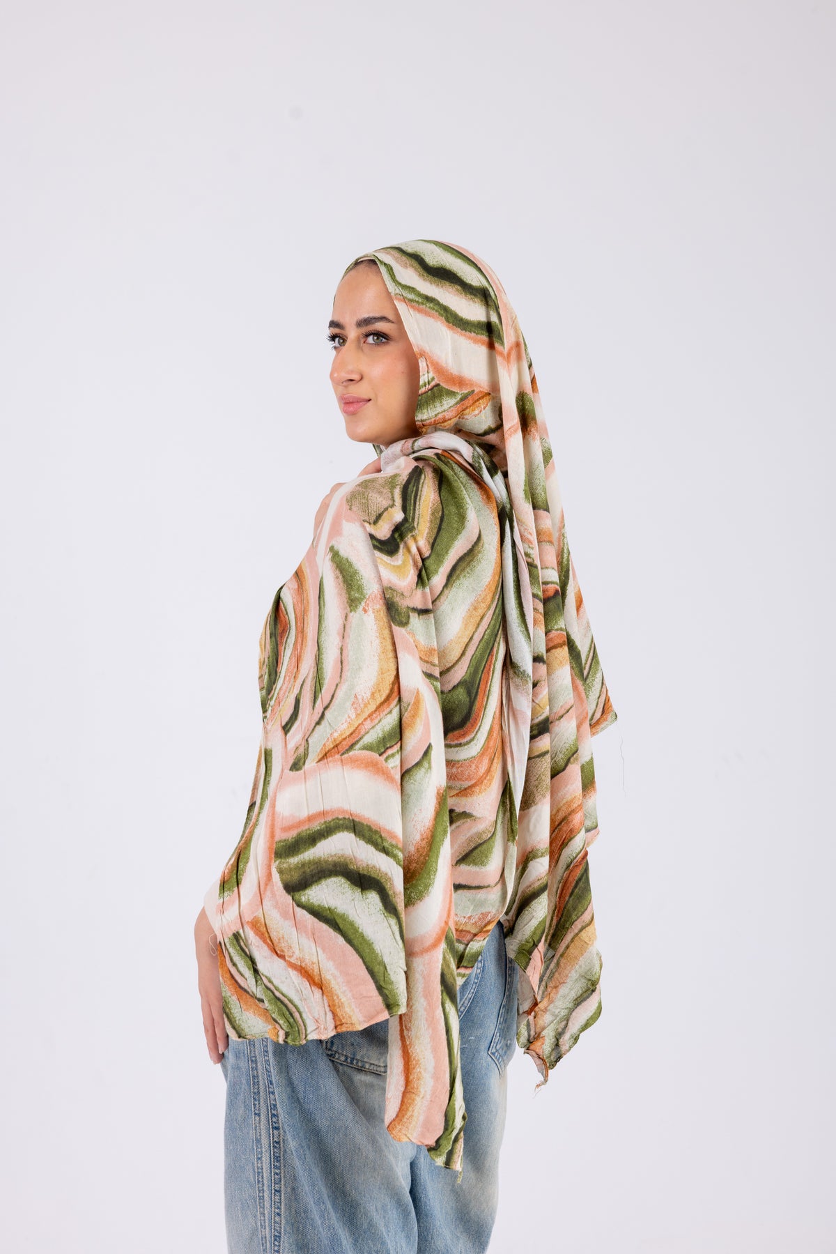 Olive Waves - Modal Printed