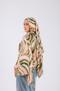 Olive Waves - Modal Printed