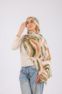 Olive Waves - Modal Printed