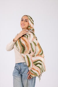 Olive Waves - Modal Printed