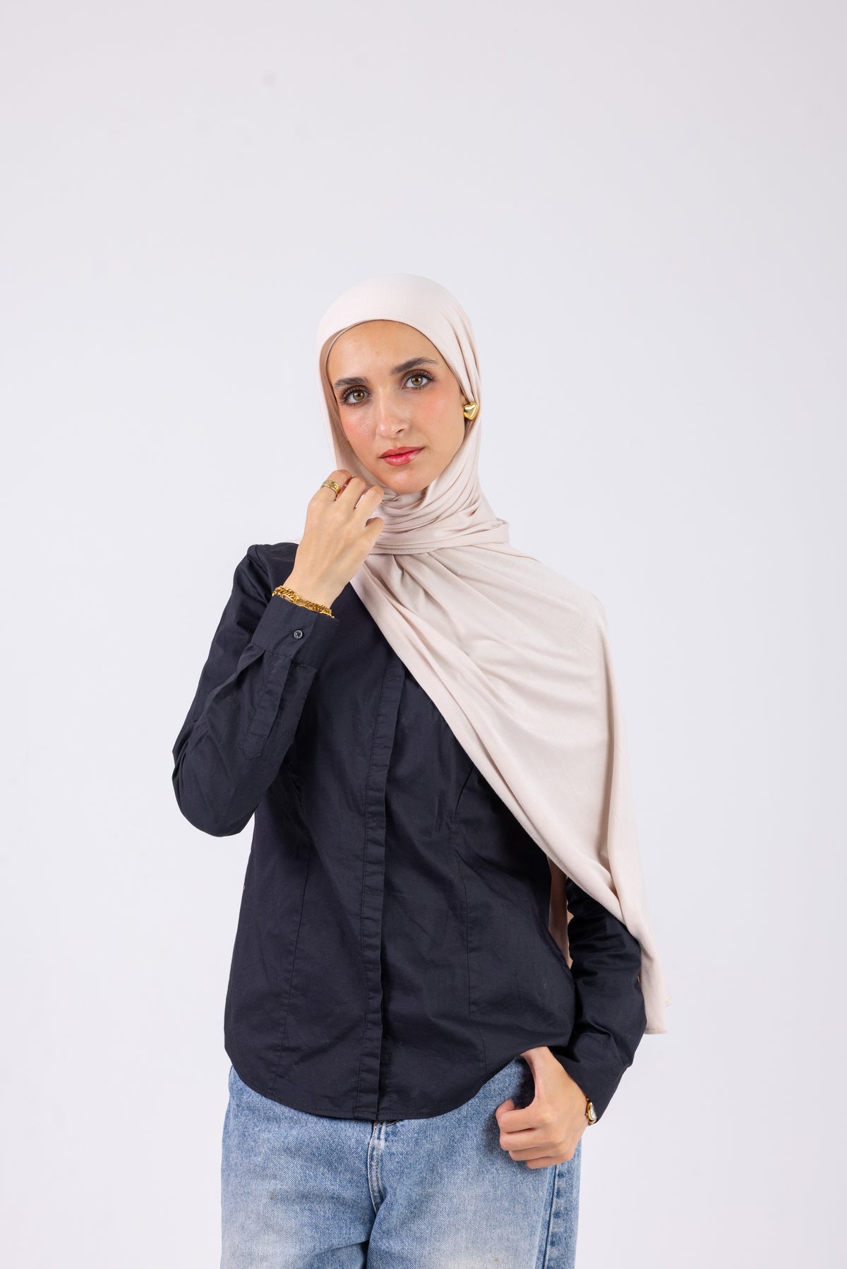 Soft Sand - Cotton Jill with bandana