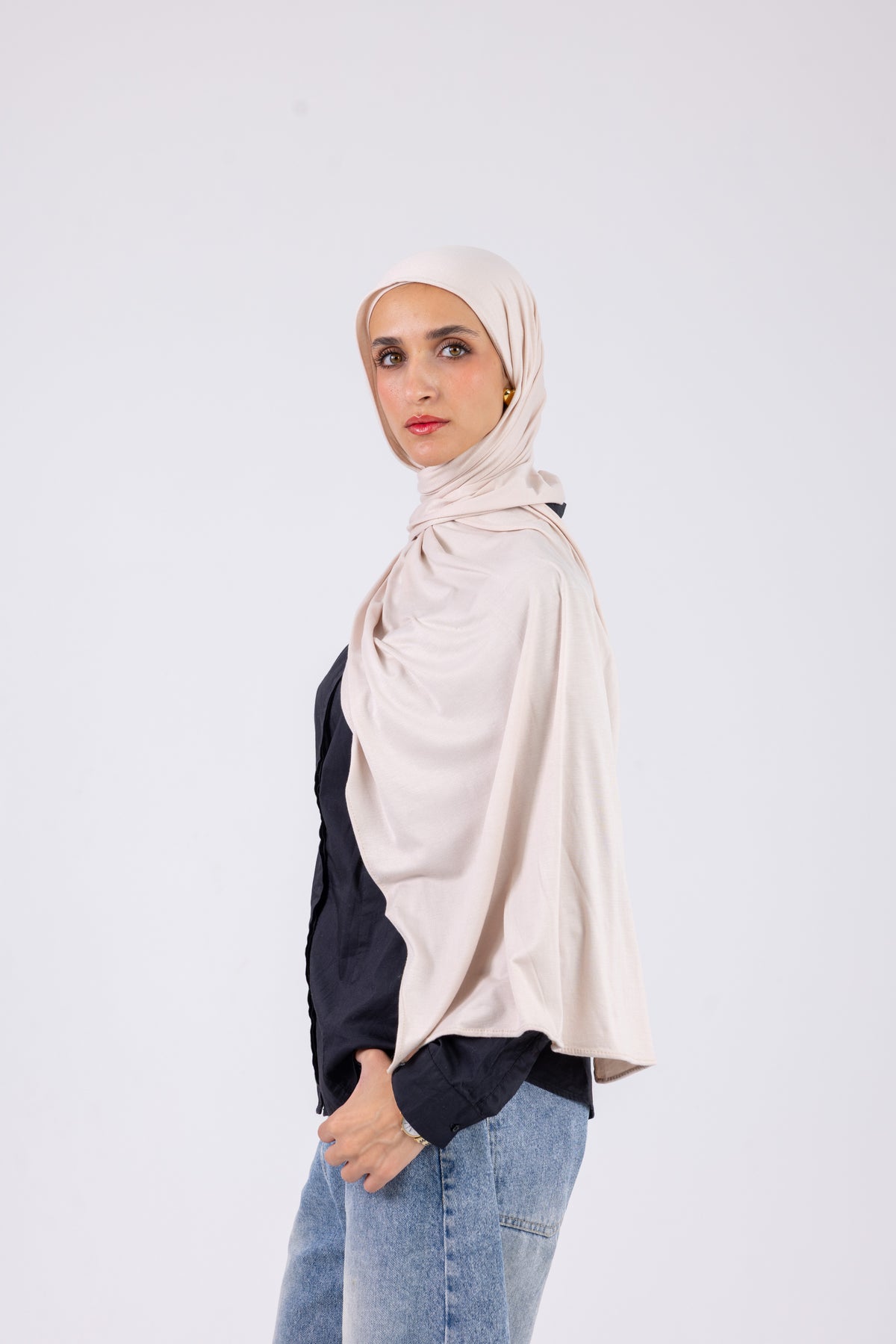 Soft Sand - Cotton Jill with bandana