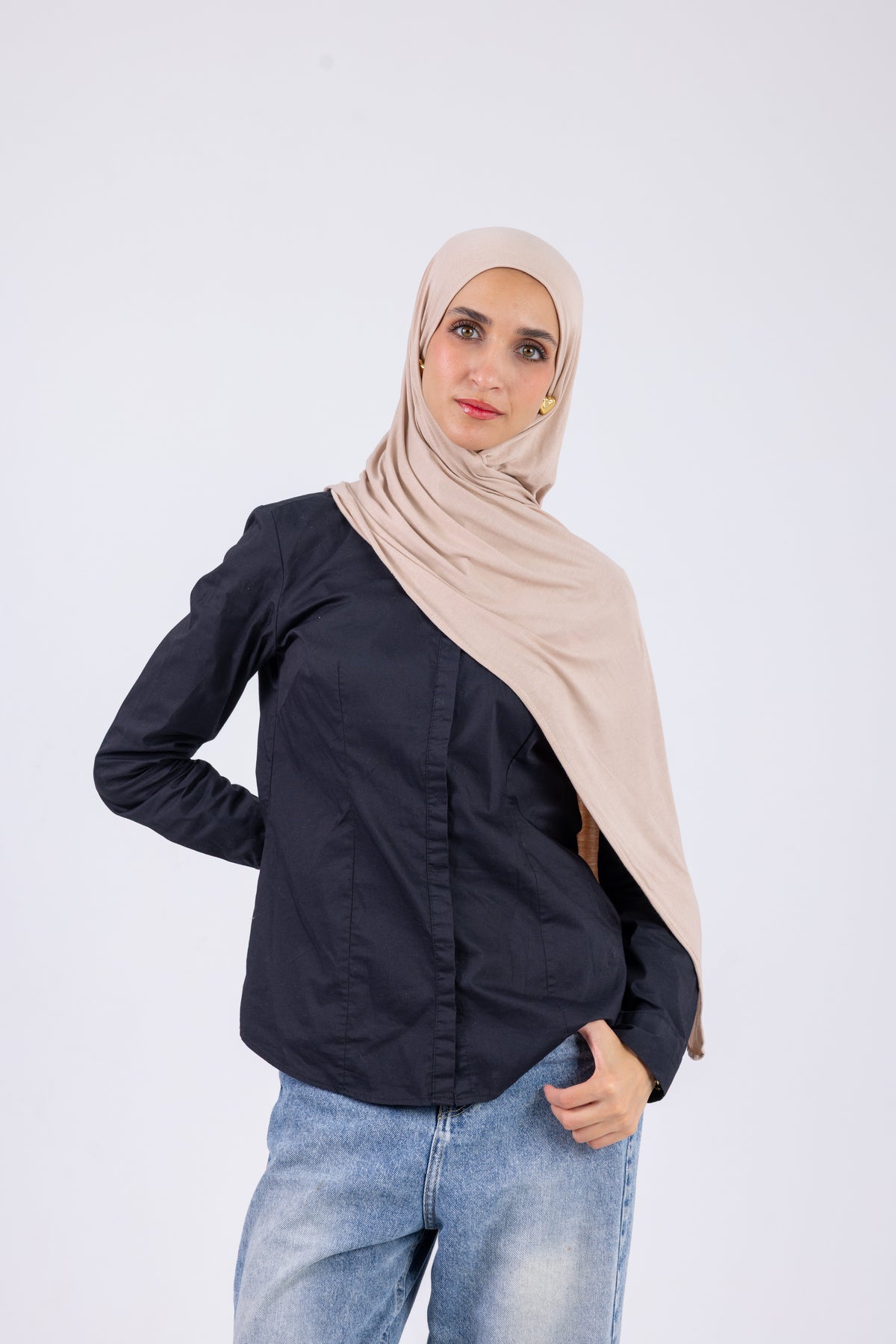 Warm Almond - Cotton Jill with bandana