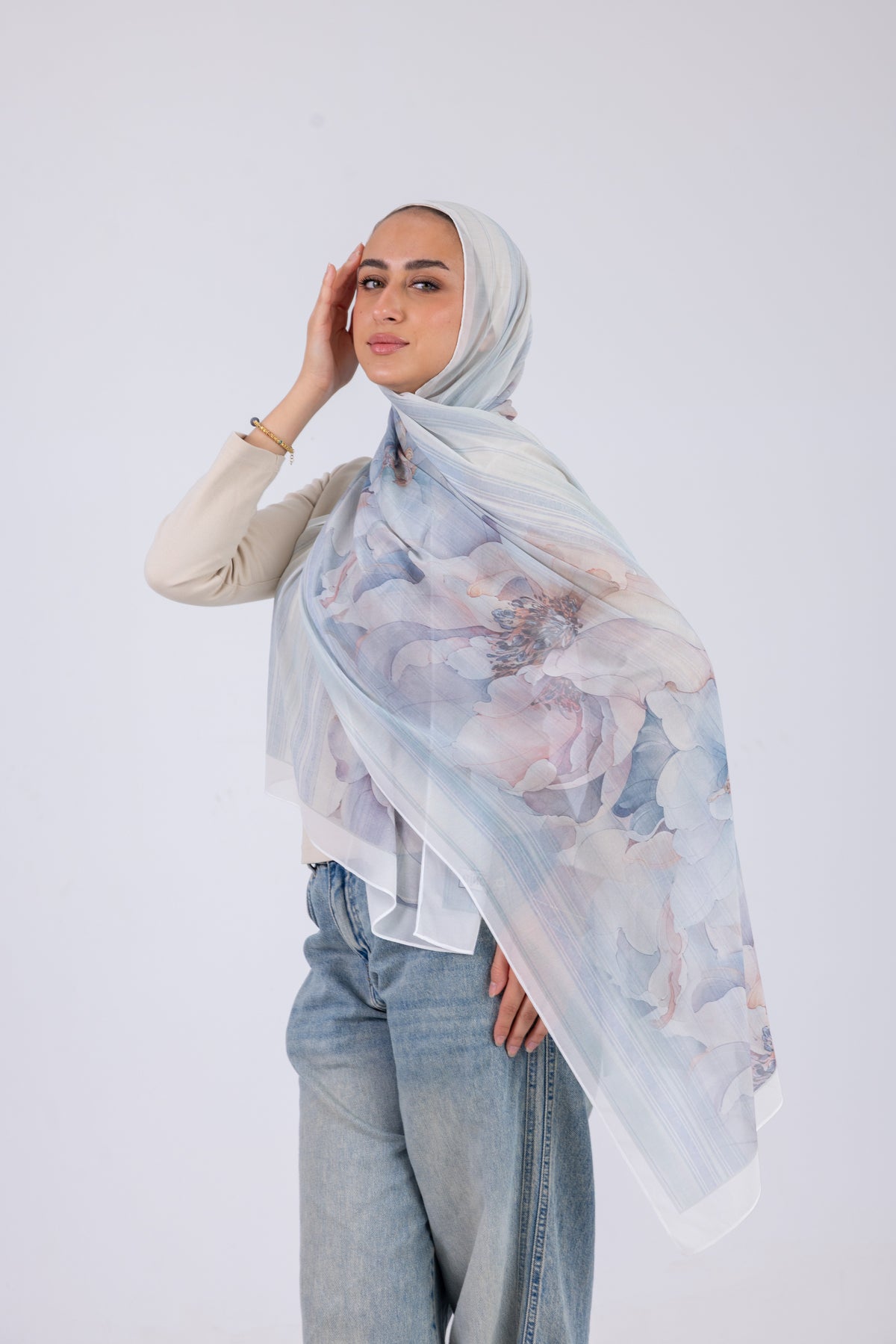 Blue Blossom - Chiffon Printed