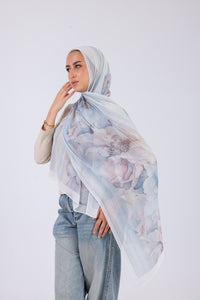 Blue Blossom - Chiffon Printed