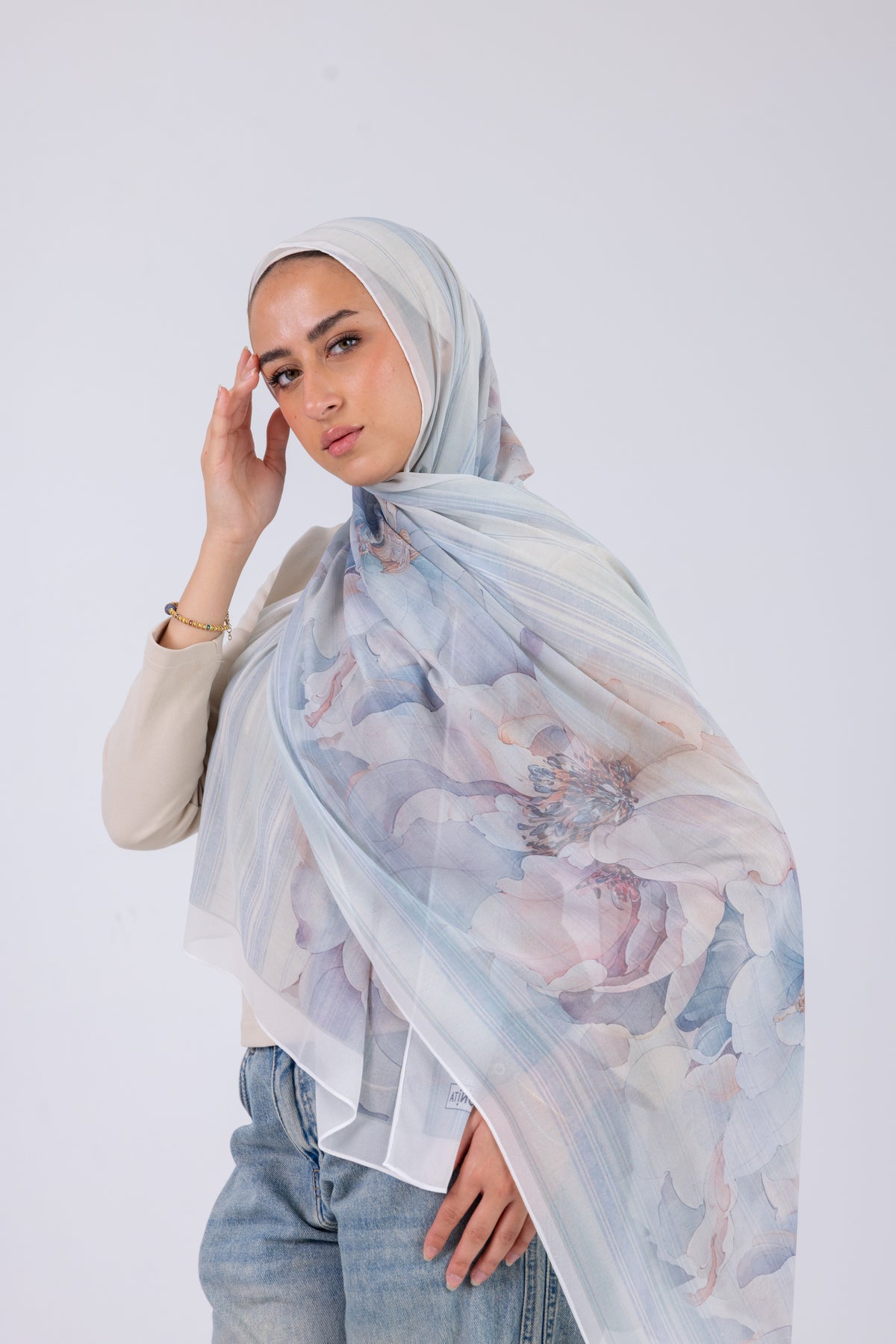 Blue Blossom - Chiffon Printed