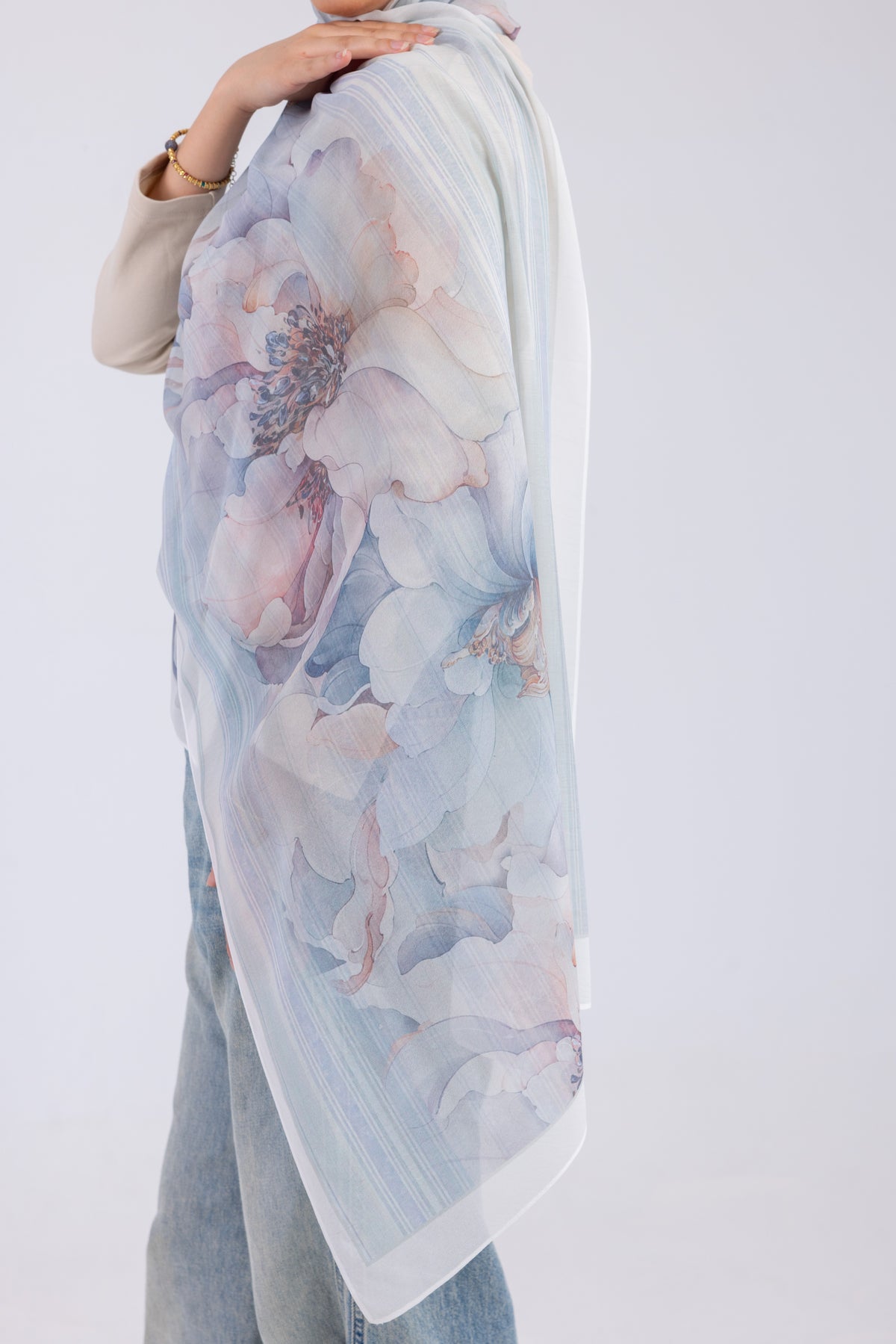 Blue Blossom - Chiffon Printed