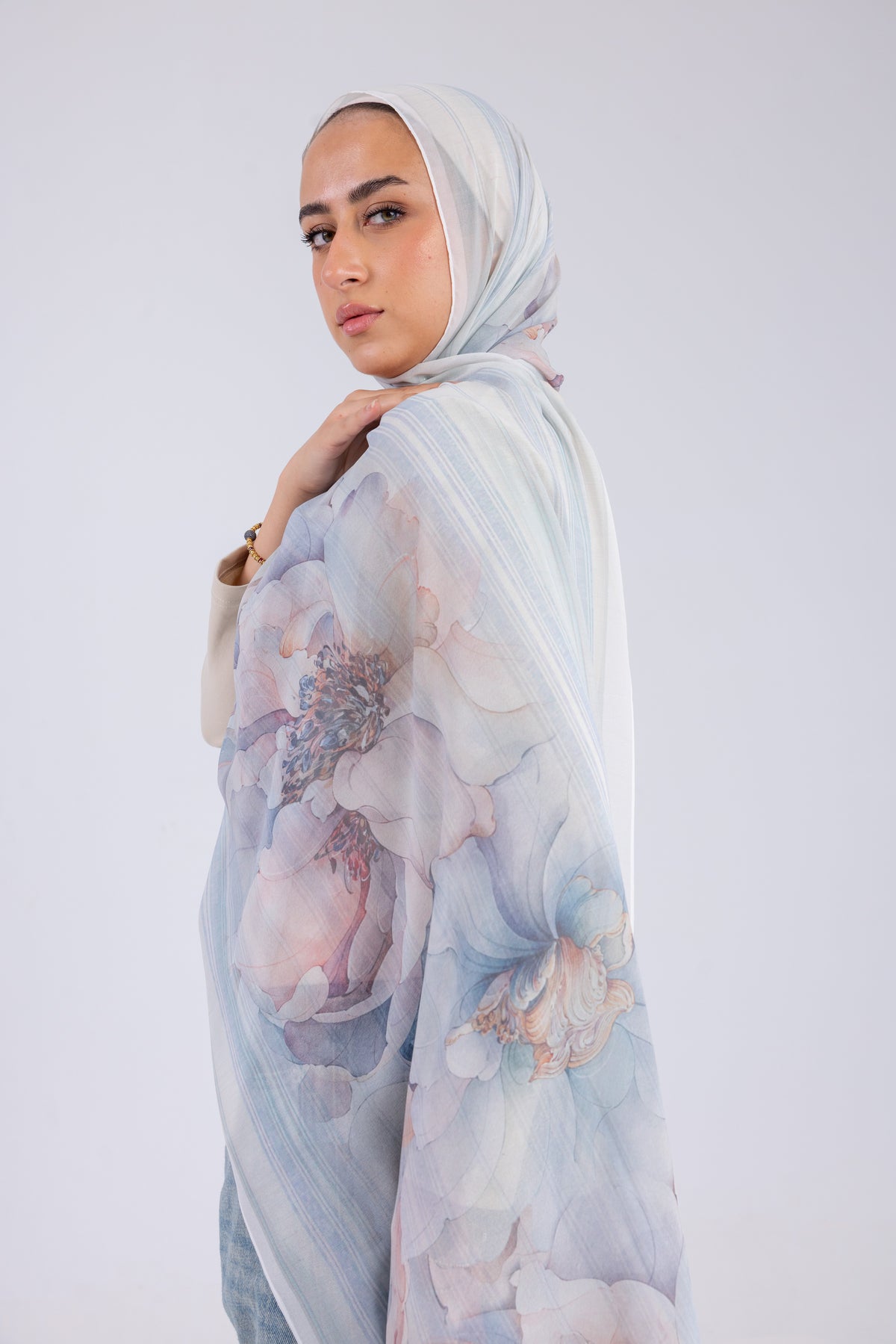 Blue Blossom - Chiffon Printed