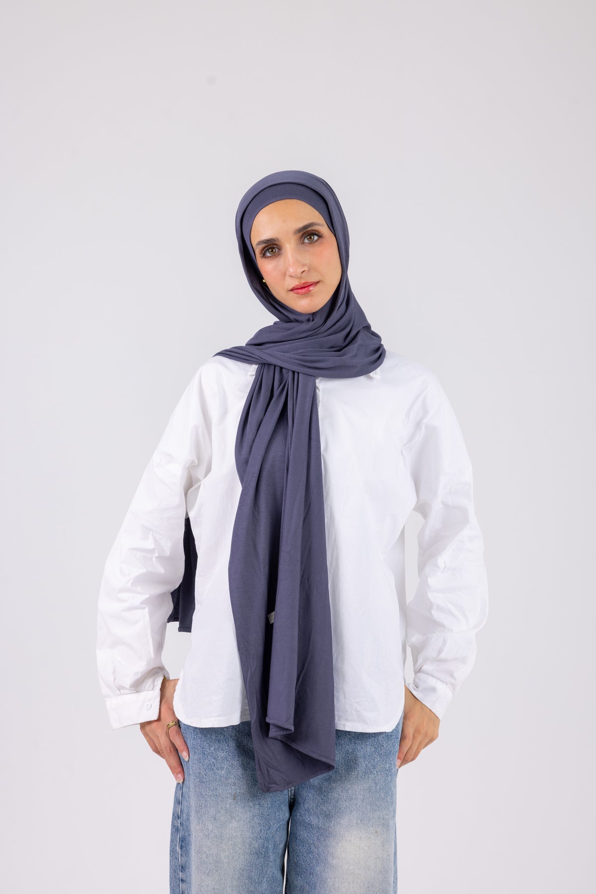 Slate Blue – Cotton Jill with bandana