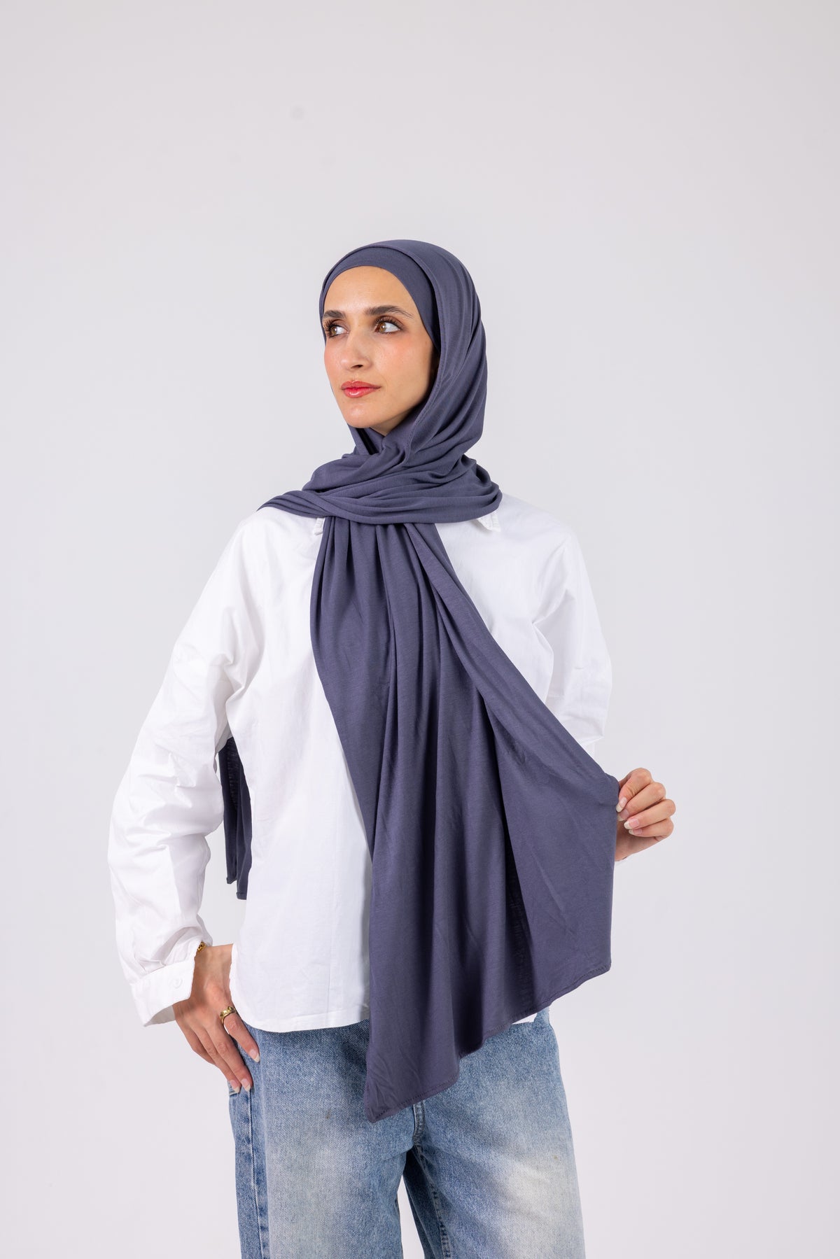 Slate Blue – Cotton Jill with bandana
