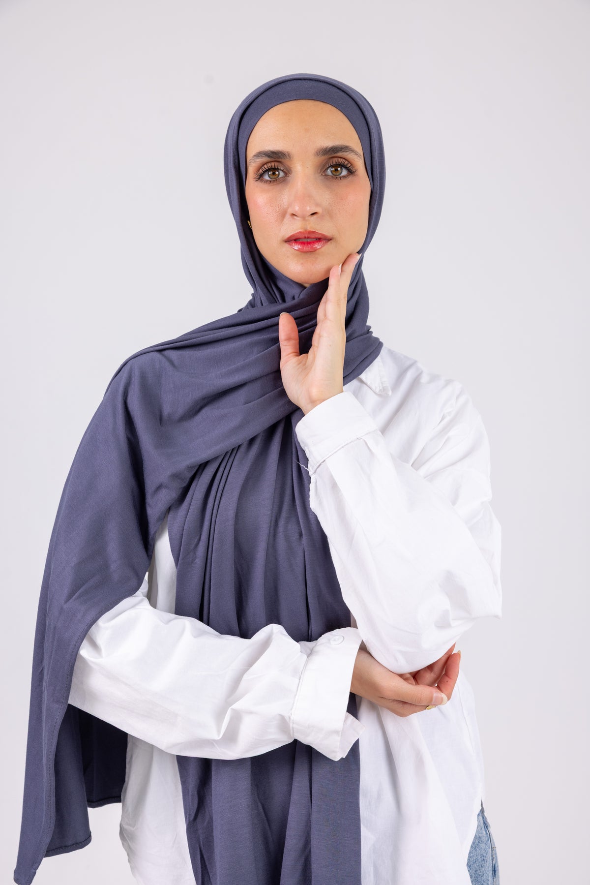 Slate Blue – Cotton Jill with bandana