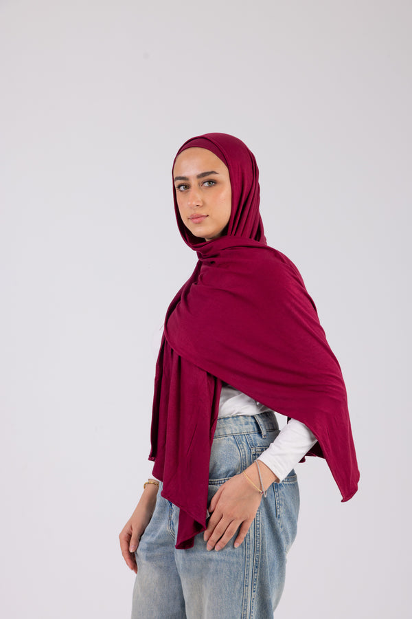 Berry Wine – Cotton Jill with bandana