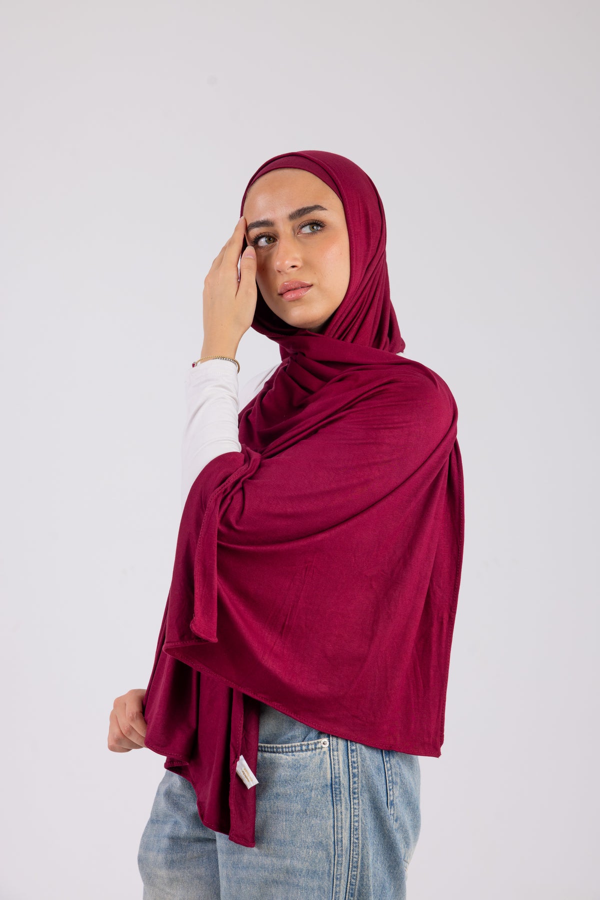 Berry Wine – Cotton Jill with bandana