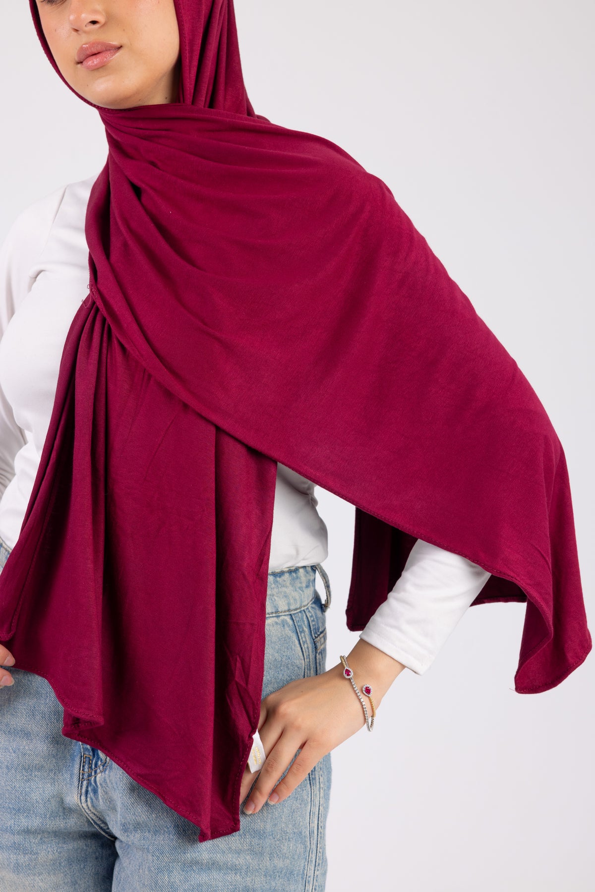 Berry Wine – Cotton Jill with bandana