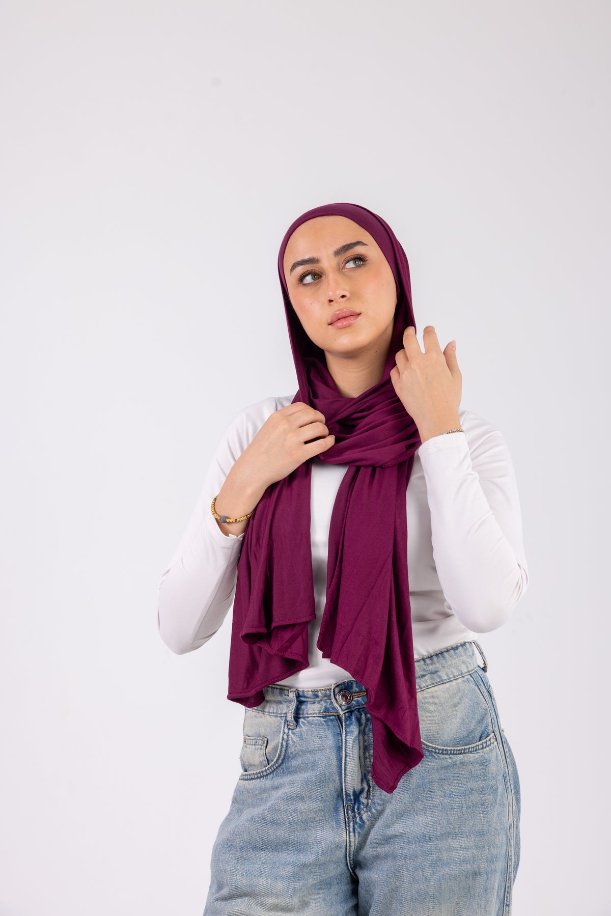 Mulberry Plum – Cotton Jill with bandana