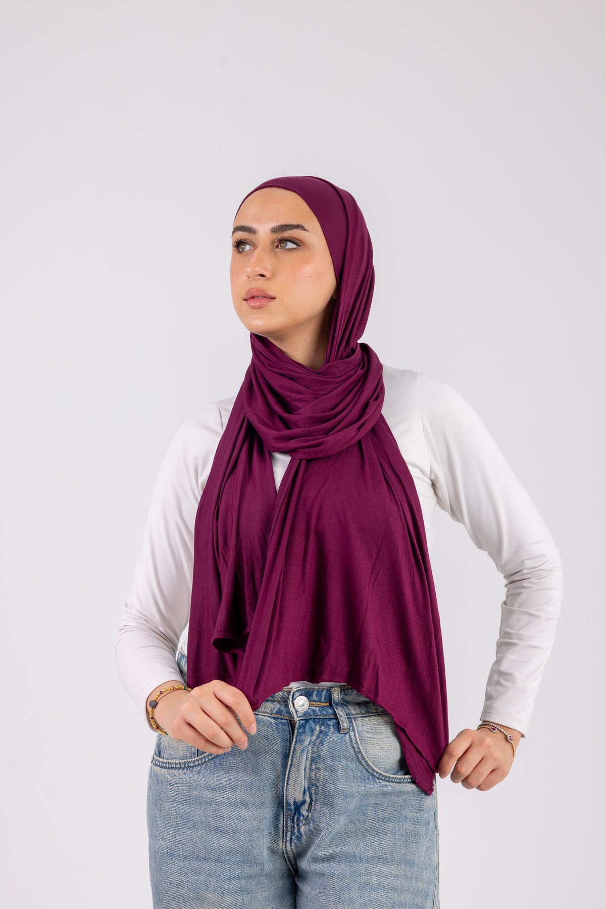 Mulberry Plum – Cotton Jill with bandana