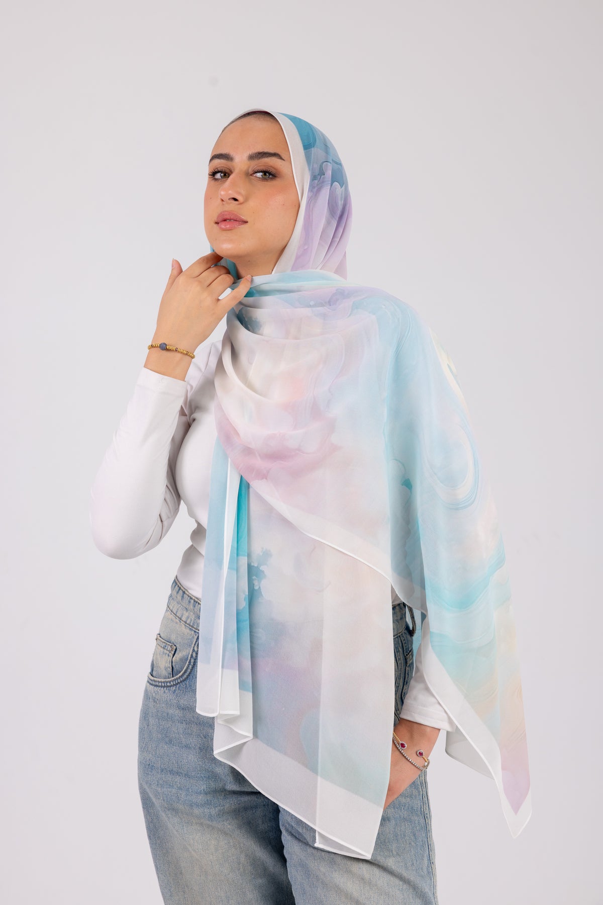 Pastel Breeze - Chiffon Printed