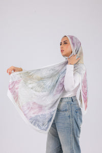 Pastel Feathers - Chiffon Printed