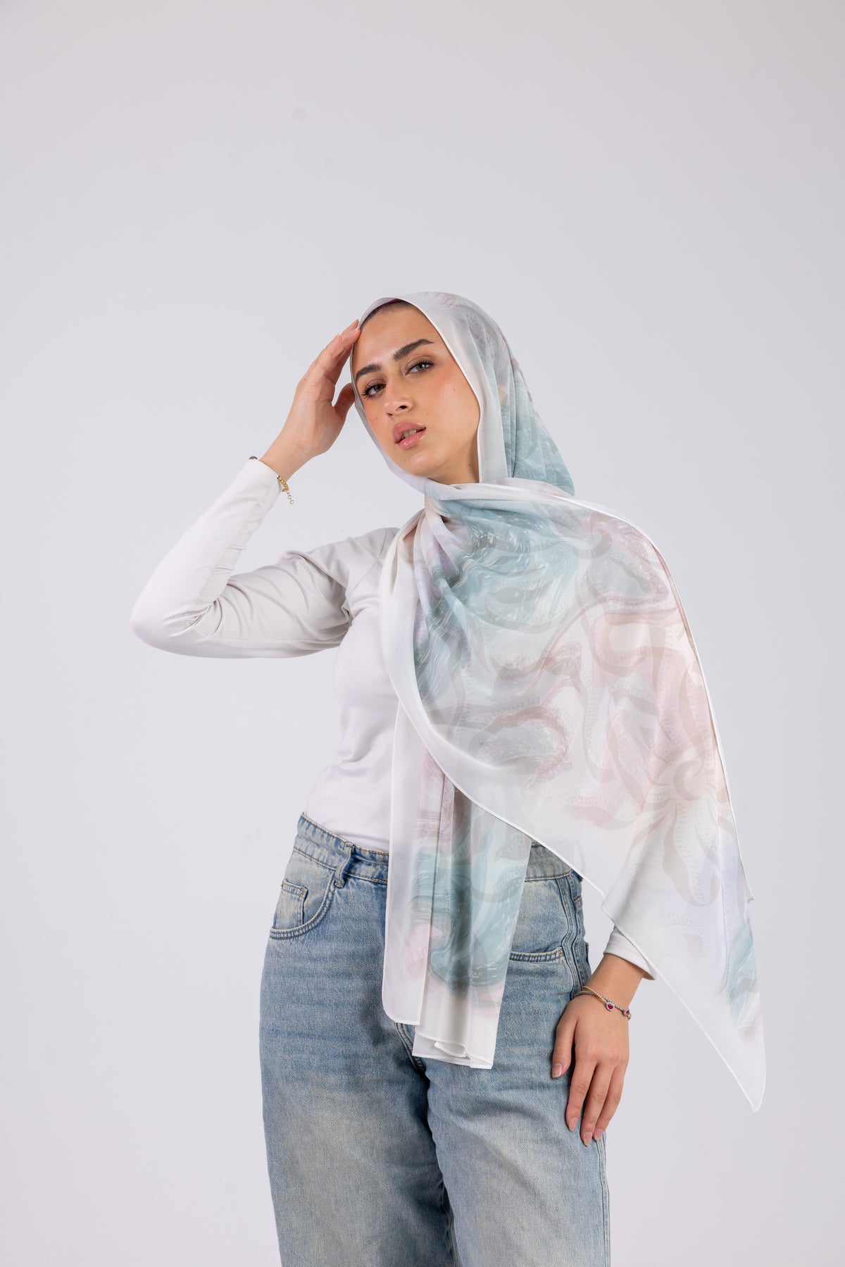 Sea Mist - Chiffon Printed