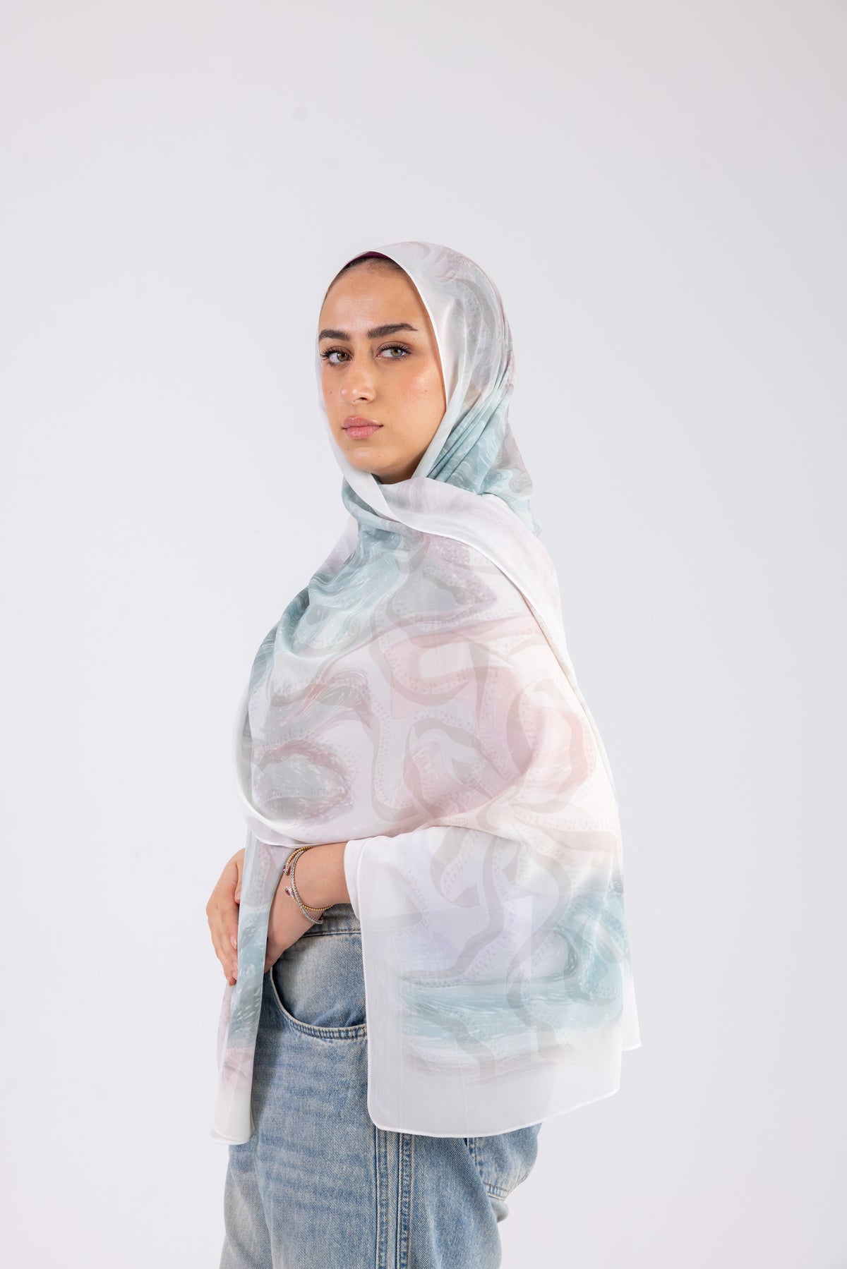 Sea Mist - Chiffon Printed