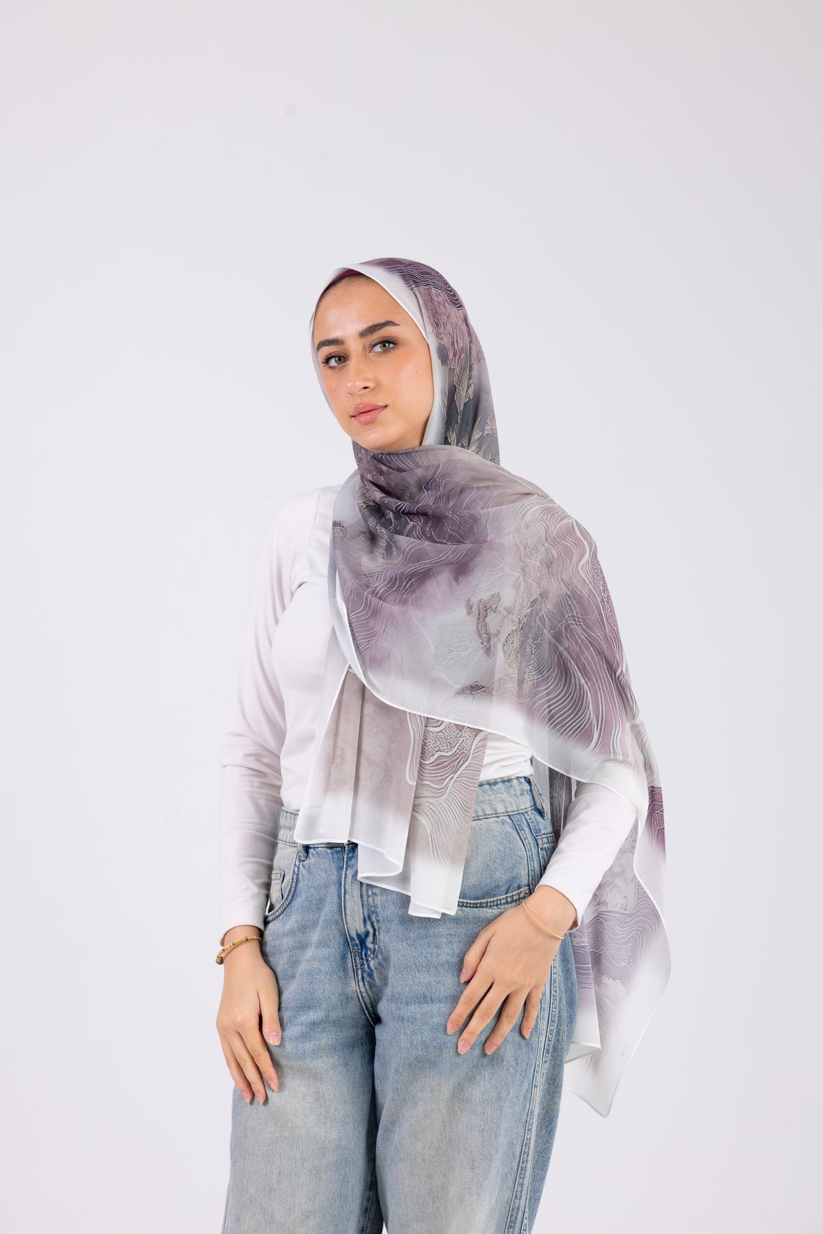 Blush Marble - Chiffon Printed
