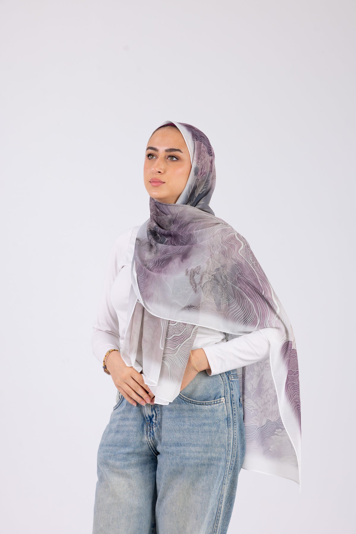 Amethyst Contour - Chiffon Printed