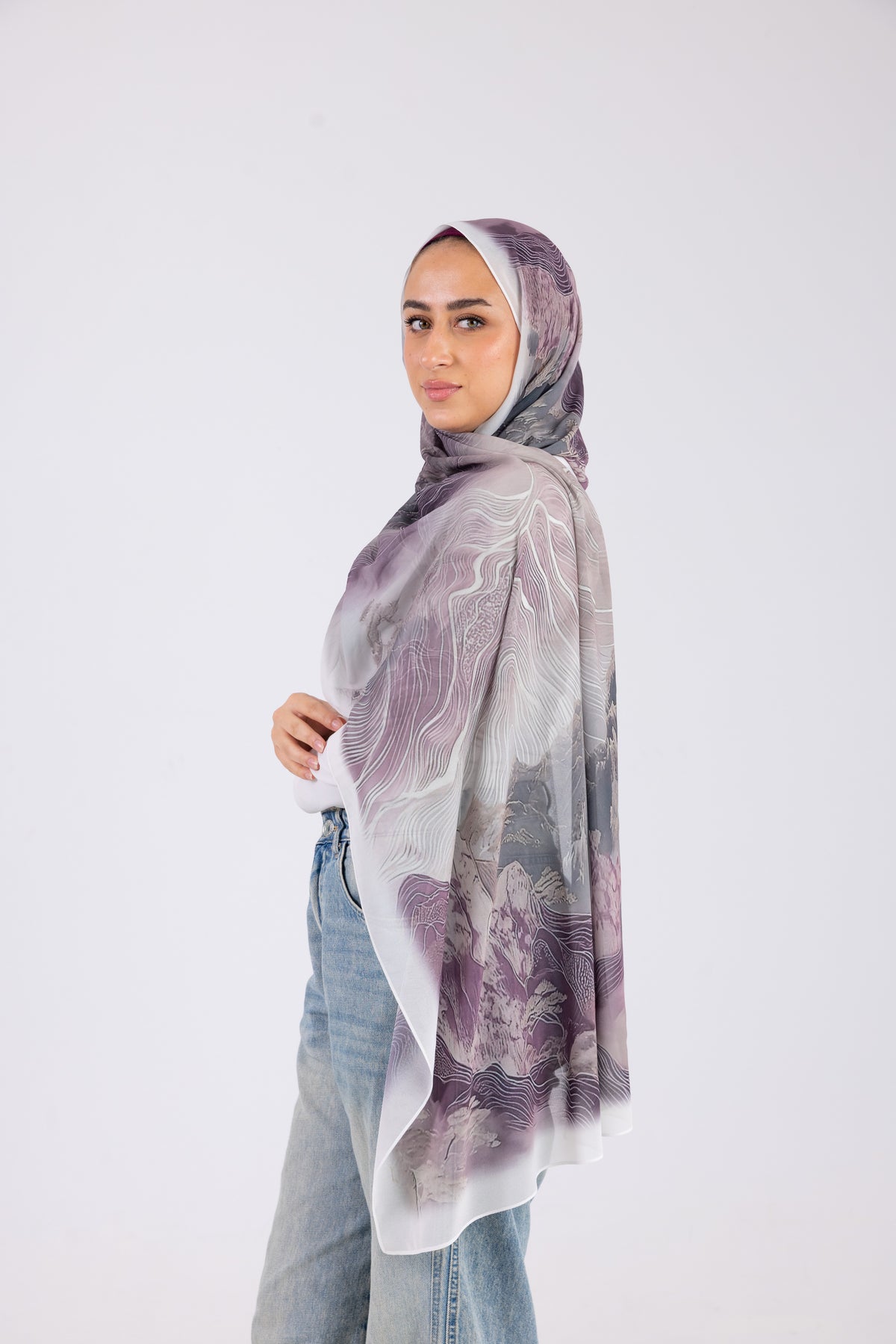 Amethyst Contour - Chiffon Printed