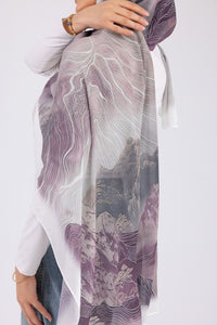 Amethyst Contour - Chiffon Printed