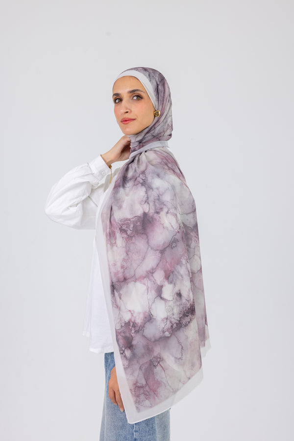 Marble Blush - Chiffon Printed