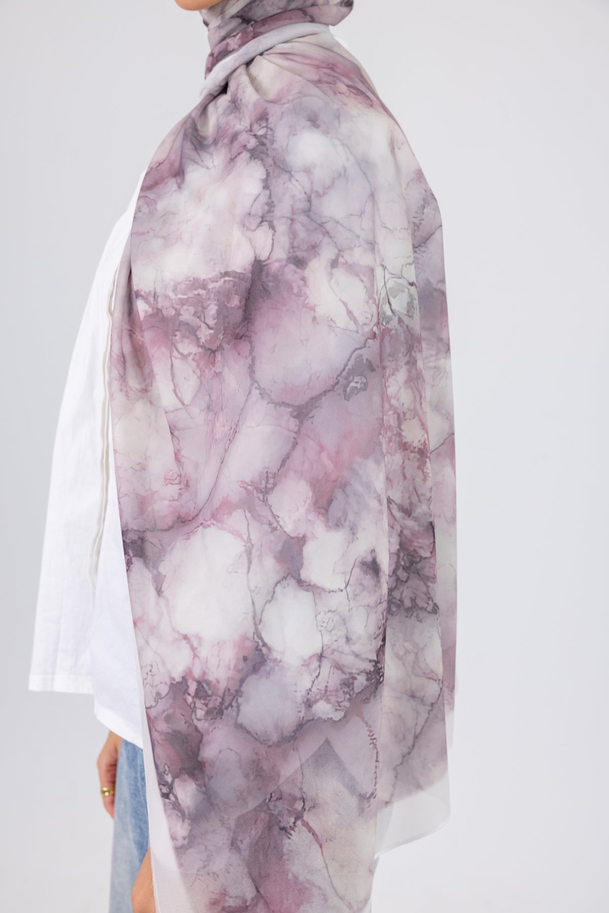 Marble Blush - Chiffon Printed