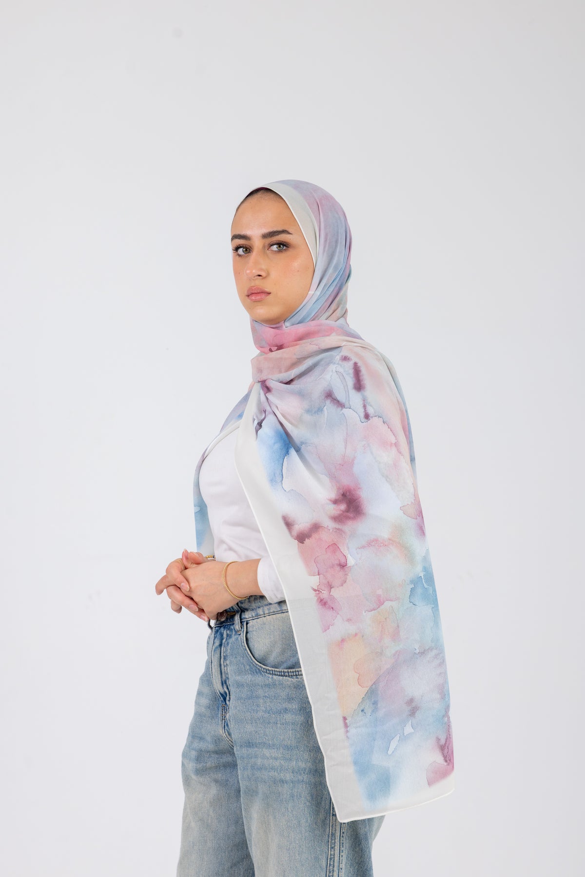 Pastel Watercolor - Chiffon Printed