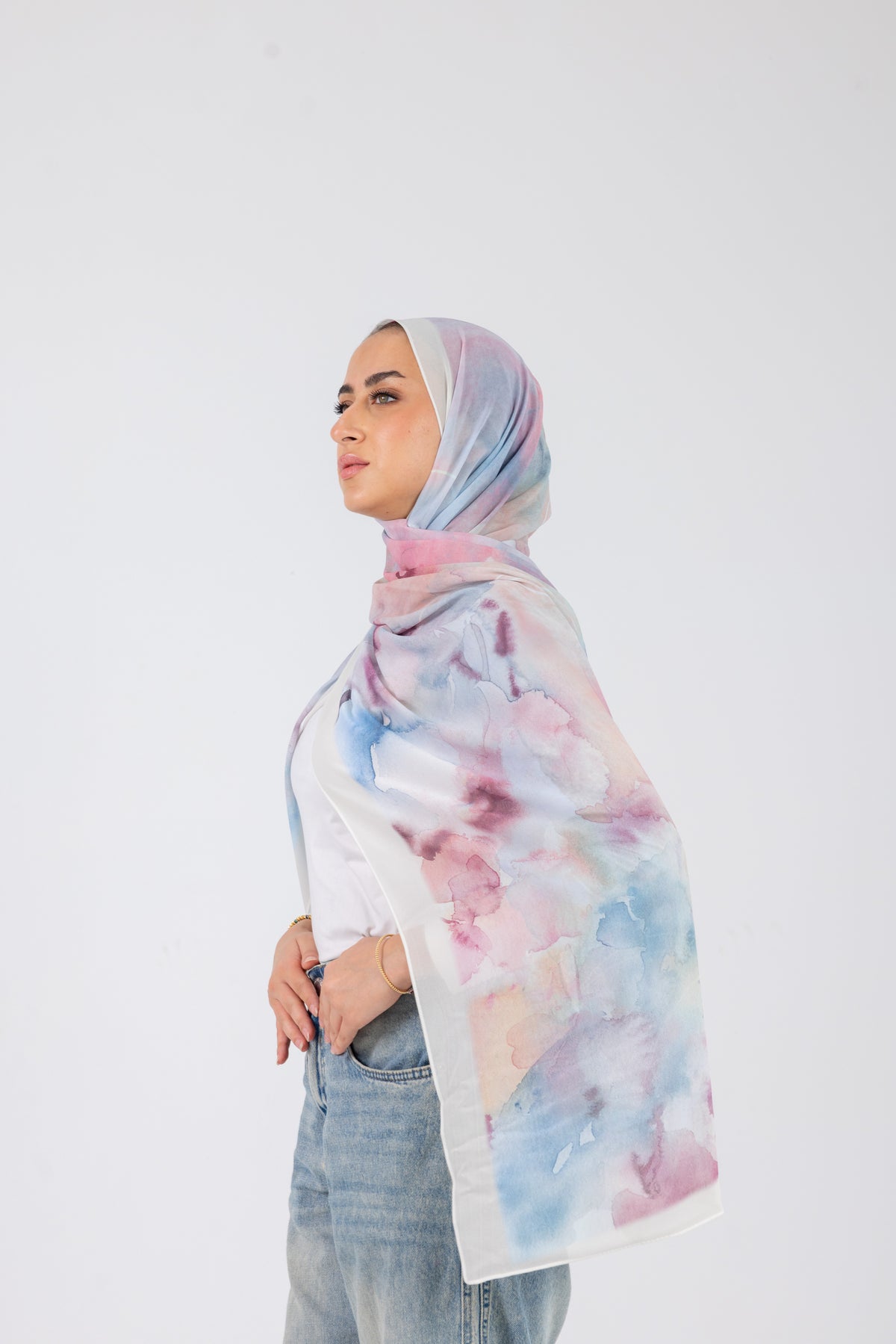 Pastel Watercolor - Chiffon Printed