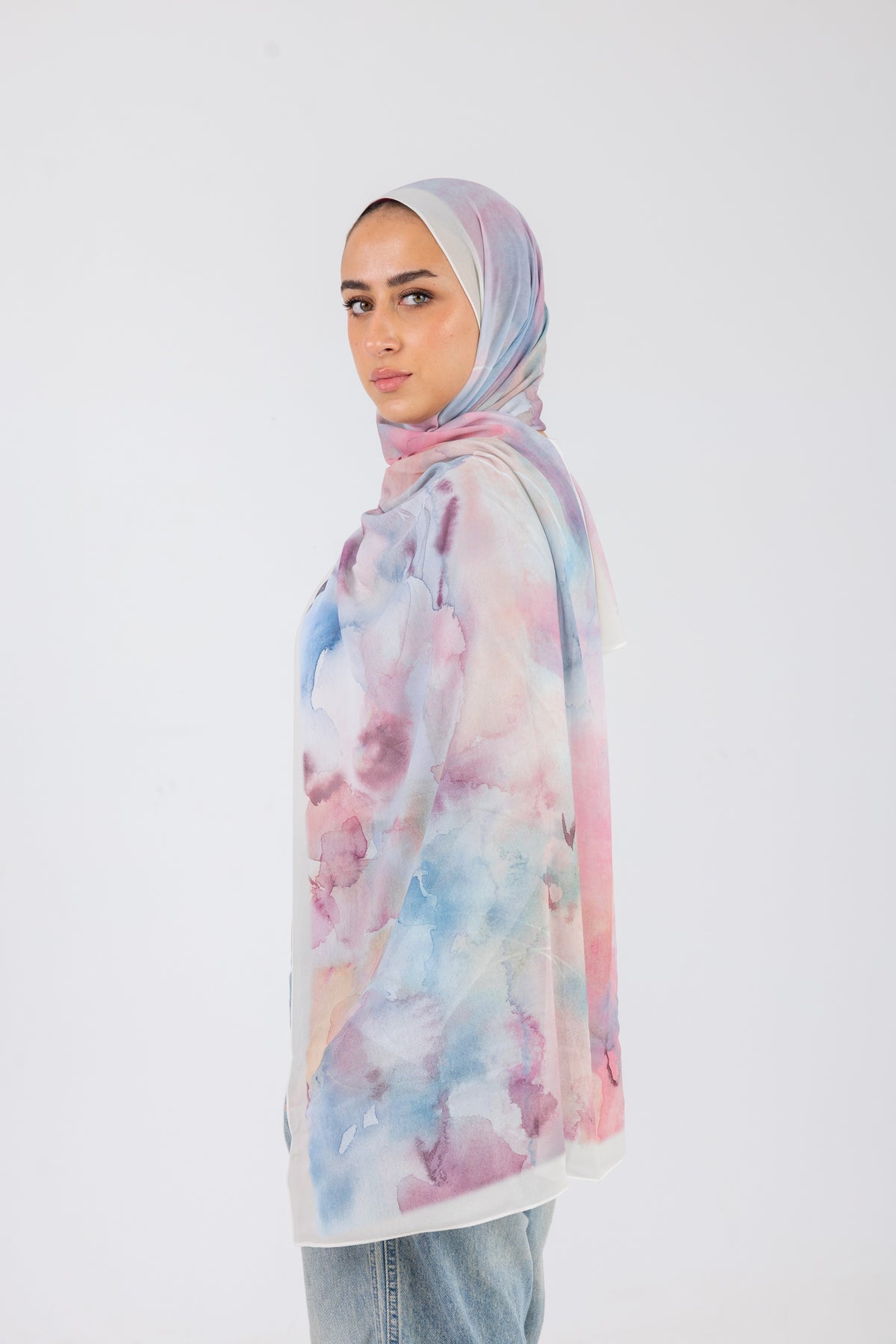 Pastel Watercolor - Chiffon Printed