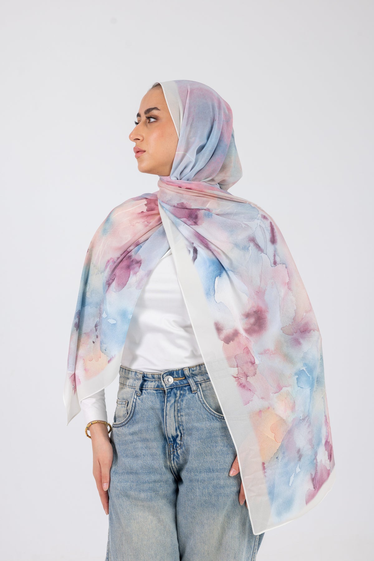 Pastel Watercolor - Chiffon Printed