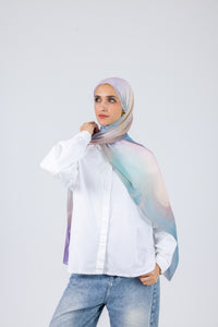 Blue Serenity - Chiffon Printed