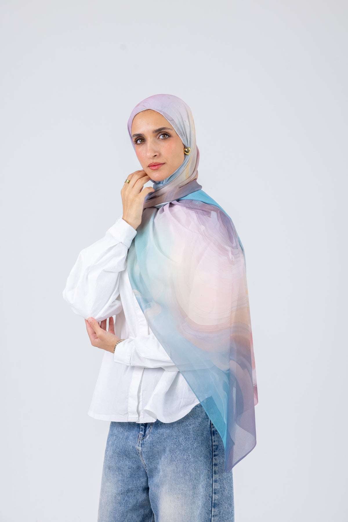Blue Serenity - Chiffon Printed