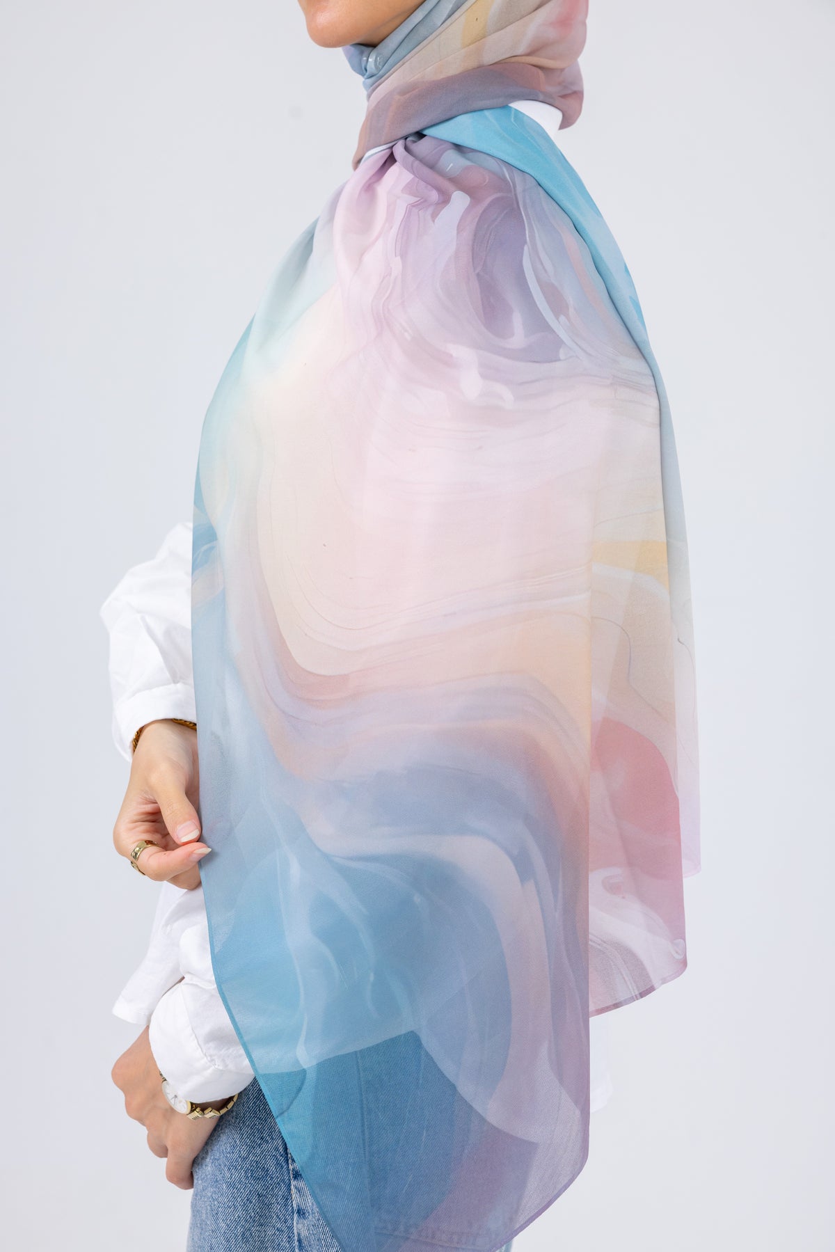 Blue Serenity - Chiffon Printed