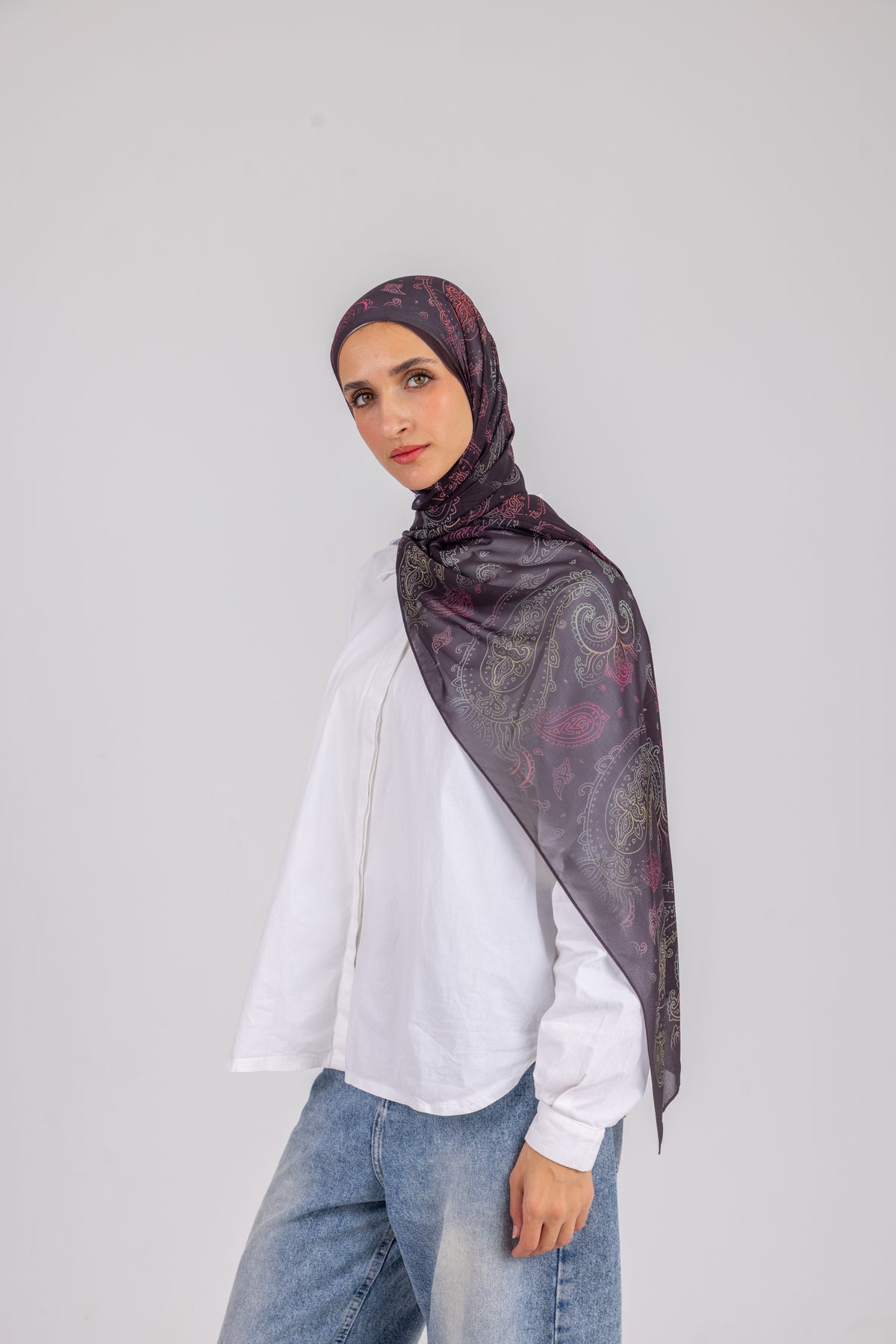 Midnight Paisley - Chiffon Printed