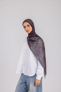 Midnight Paisley - Chiffon Printed