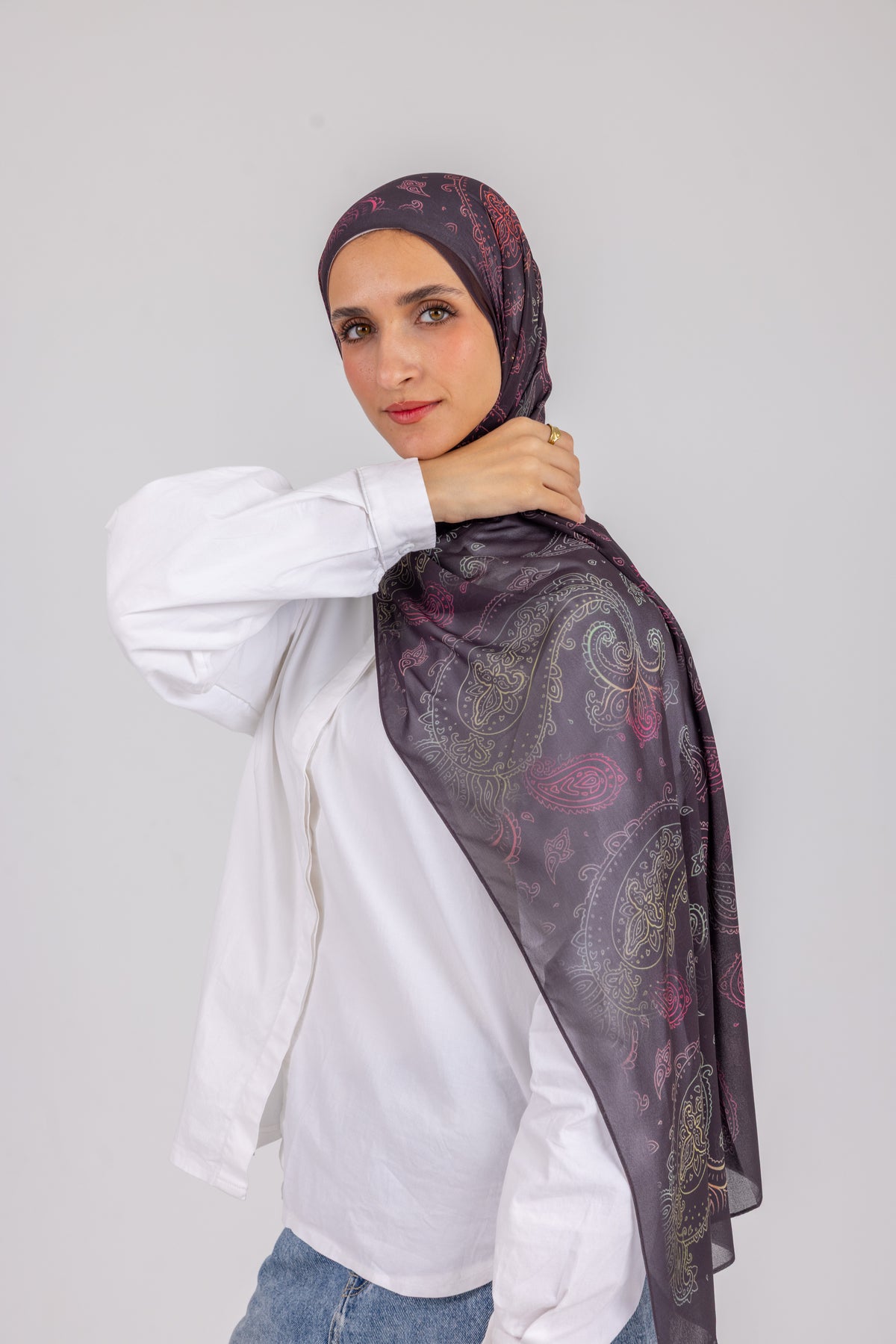 Midnight Paisley - Chiffon Printed