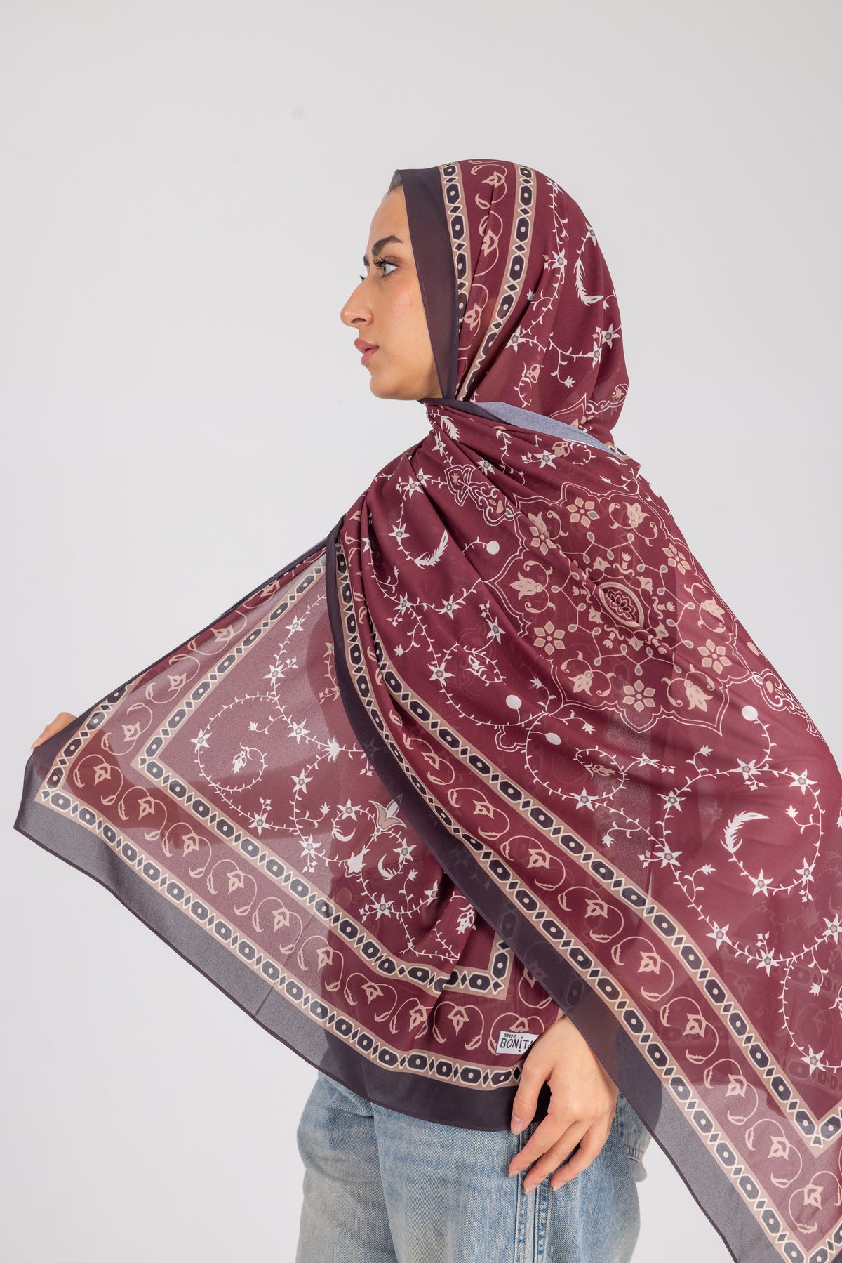 Vintage Rouge - Chiffon Printed
