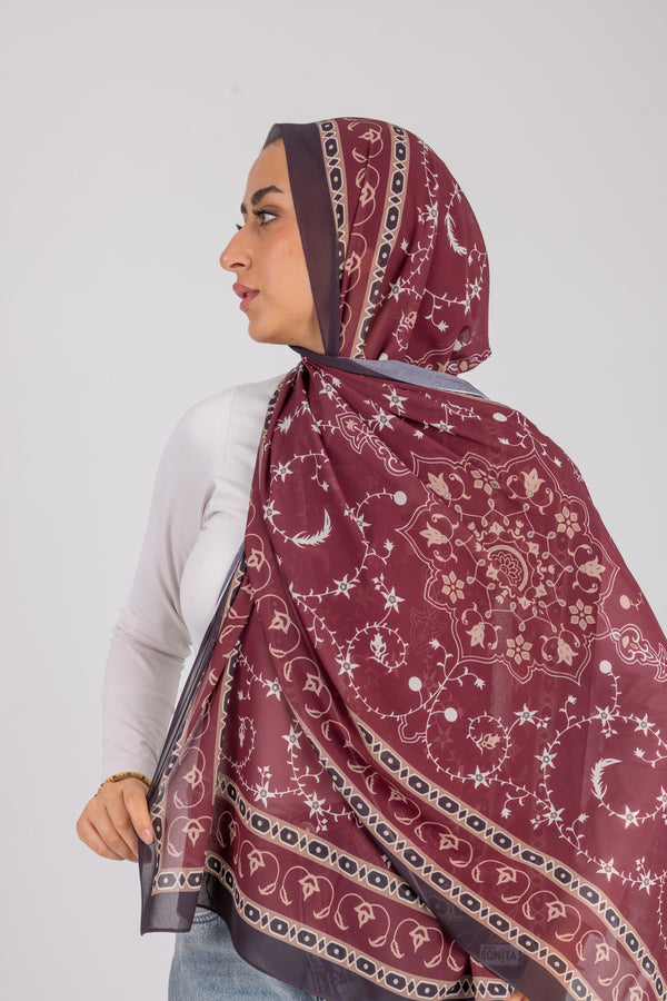 Vintage Rouge - Chiffon Printed