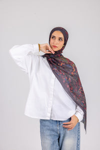 Midnight Meadow - Chiffon Printed