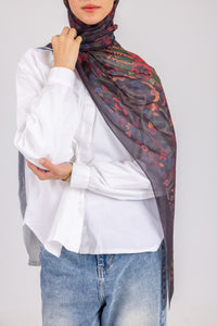 Midnight Meadow - Chiffon Printed